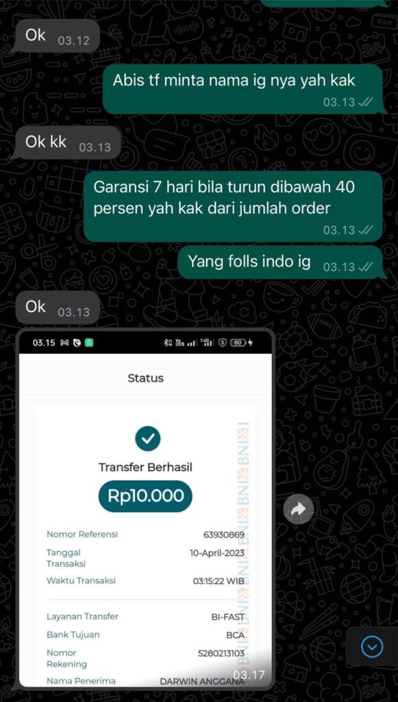 testimoni mafia followerss