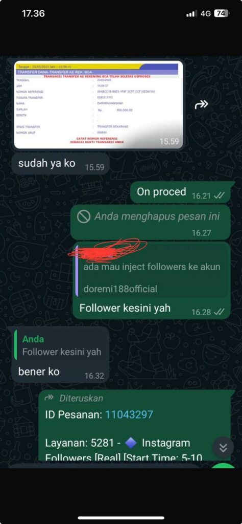 Testimoni Jasa Tambah Followers